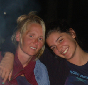 Her head on my shoulder